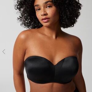 SOMA Stunning Starlet Strapless Black Underwire Plus Size Bra 44G NWT